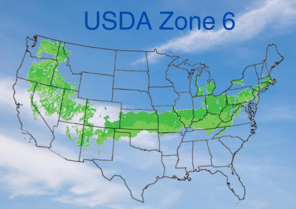 USDA Zone 6 Map