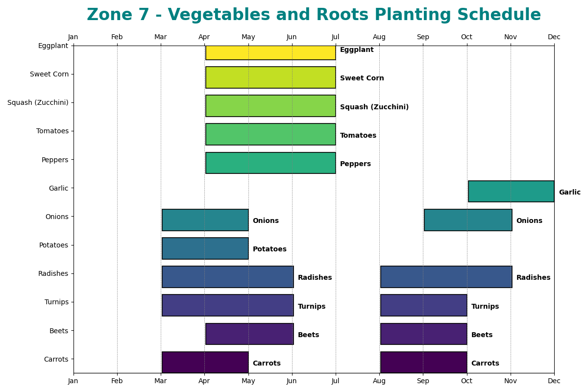 Vegetables Planting Schedule for Zone 7