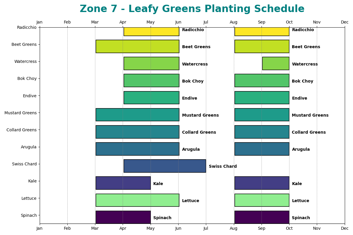 Leafy Greens Planting Schedule for Zone 7