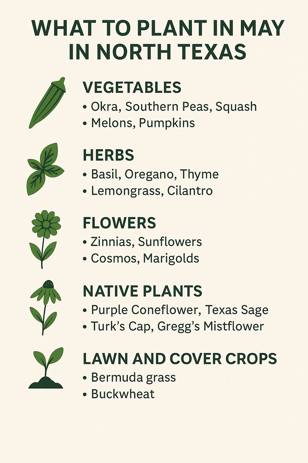 What to plant in May in North Texas